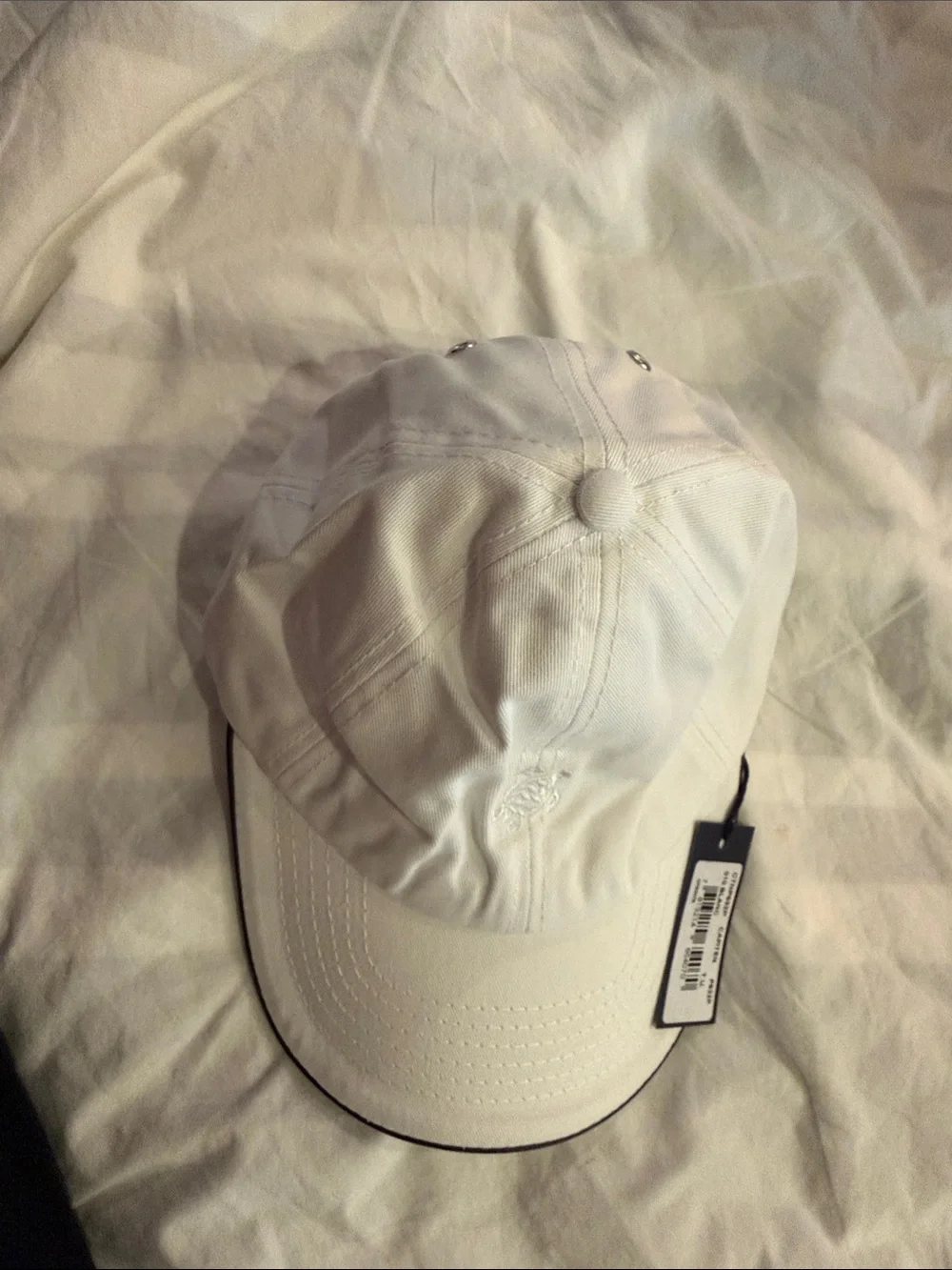 Vilebrequin White Baseball Cap with Logo Trim